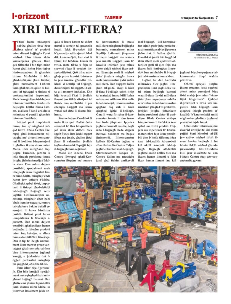 L-Orrizont Xiri Mill-Fiera 23.07.25